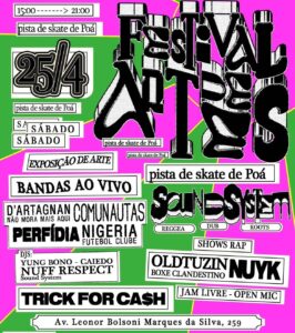Flyer do Festival das Artes, realizado em abril de 2026